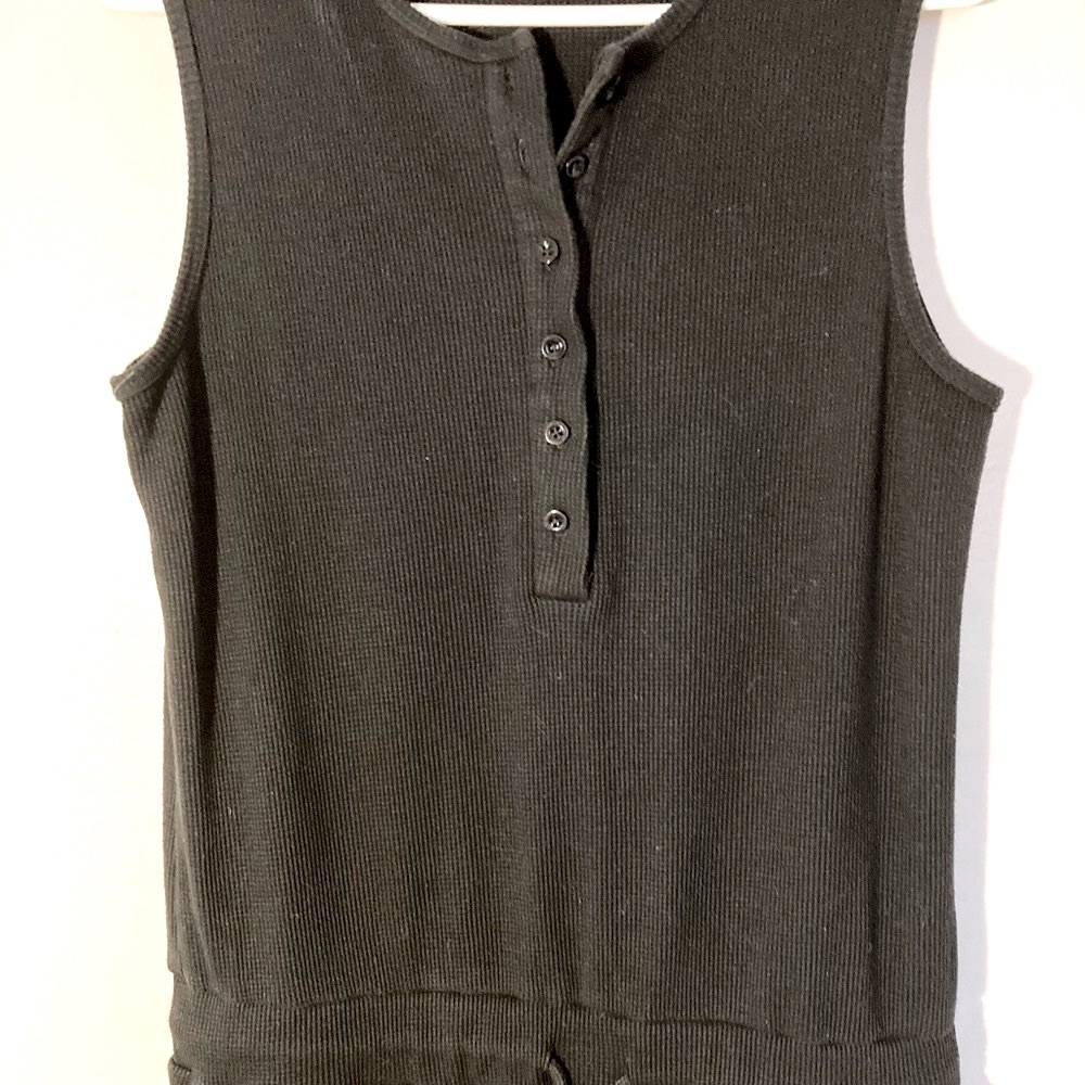 Waffle knit Black Jumpsuit • Size L